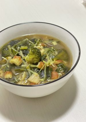普通の味噌汁に飽きたら…カレー味噌汁に！-レシピのメイン写真