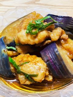 暑い日に!茄子と鶏唐揚げの南蛮漬け-レシピのメイン写真