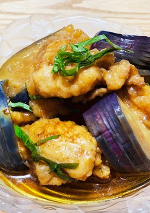 暑い日に！茄子と鶏唐揚げの南蛮漬け-レシピのメイン写真