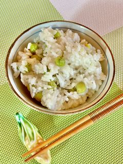 グリーンピースの豆ご飯-レシピのメイン写真