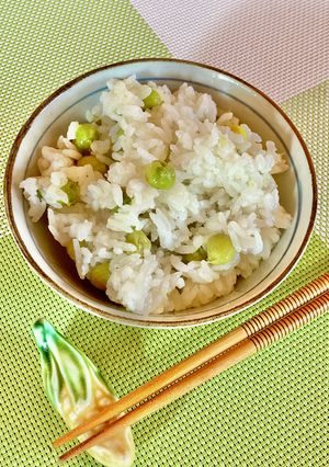 グリーンピースの豆ご飯-レシピのメイン写真