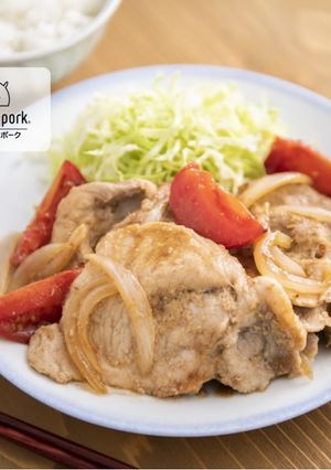 定番アレンジ!豚肉とトマトの甘酒生姜焼き-レシピのメイン写真