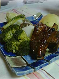 スペアリブと温野菜ランチ-レシピのメイン写真
