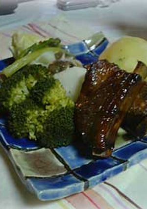 スペアリブと温野菜ランチ-レシピのメイン写真