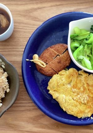 ３日【昼】　かに玉　青梗菜　さつま揚げ-レシピのメイン写真