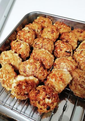 鶏ひき肉と玉ねぎの落とし揚げ-レシピのメイン写真