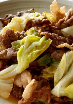 ＊牛肉とキャベツピリ甘辛スタミナ炒め＊-レシピのメイン写真