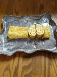 【♪お弁当】オムレツ風えび玉ねぎの卵焼き-レシピのメイン写真