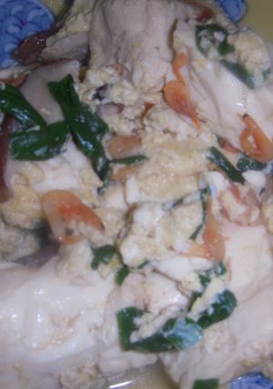 豆腐のニラ卵あっさり煮-レシピのメイン写真