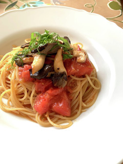 簡単♪ トマトとひらたけの和風パスタ-レシピのメイン写真