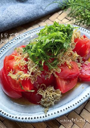 5分で完成♪トマトのじゃこポンサラダ-レシピのメイン写真