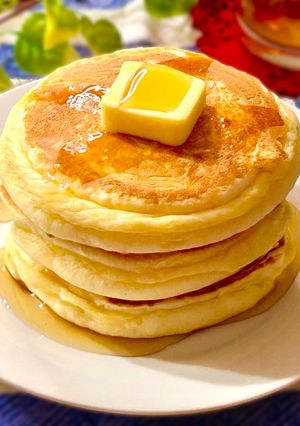 餅でもっちり☆お餅パンケーキ-レシピのメイン写真