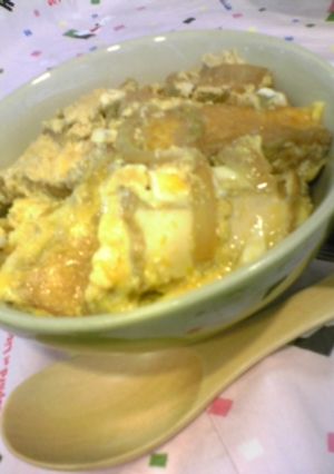 ●厚揚げと白菜の卵とじ丼●-レシピのメイン写真
