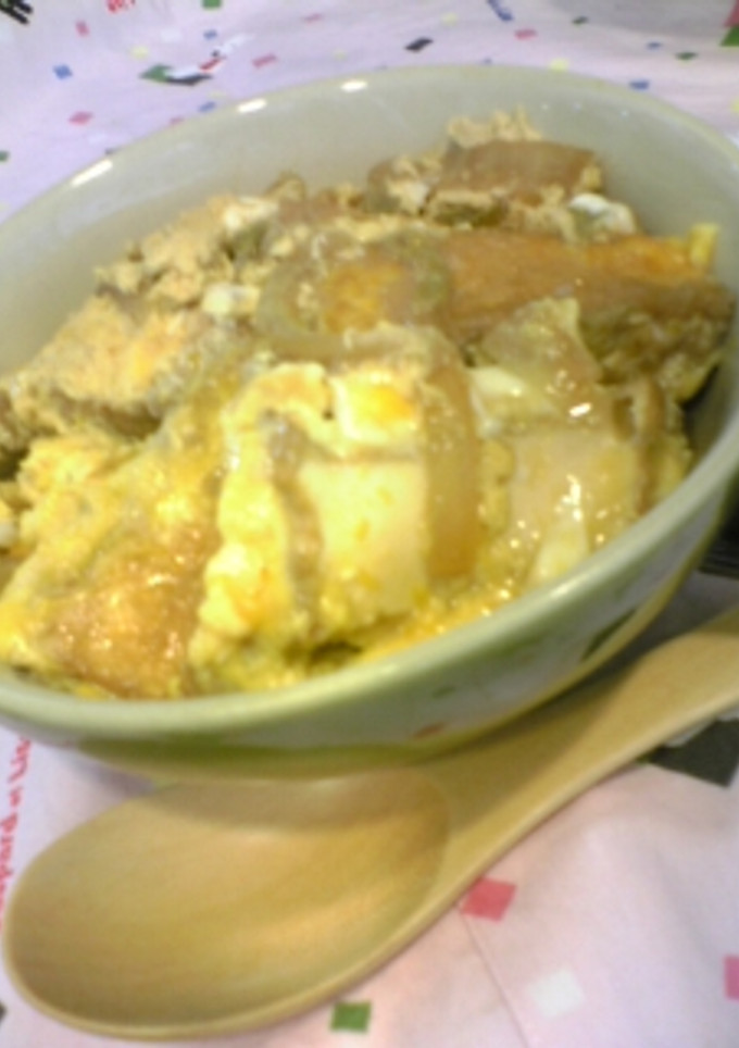 ●厚揚げと白菜の卵とじ丼●-レシピのメイン写真