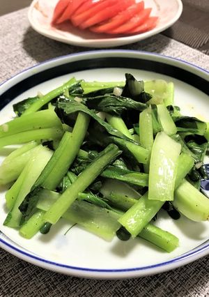 栄養満点♪「小松菜のにんにく炒め」-レシピのメイン写真