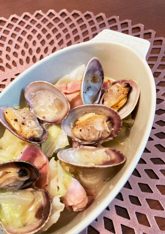 キャベツとあさりとベーコンの蒸し煮-レシピのメイン写真