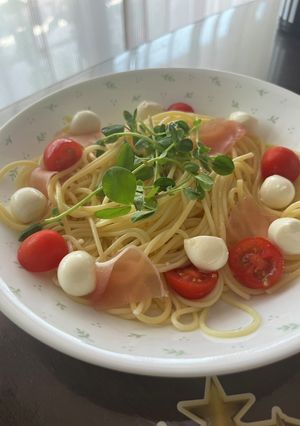 ミニトマトとチーズの冷製パスタ♡簡単!♡-レシピのメイン写真