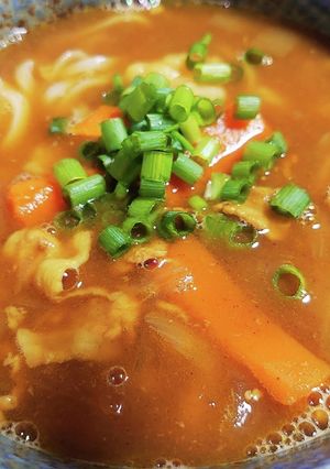 余ったカレーで　カレーうどん-レシピのメイン写真