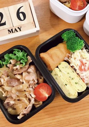 豚こまの生姜焼き弁当 22/5.26-レシピのメイン写真