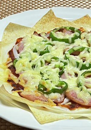 春巻きの皮でピザ-レシピのメイン写真