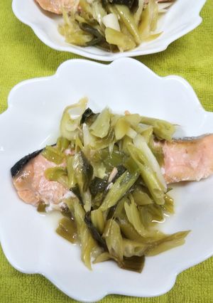 鮭のネギ蒸し-レシピのメイン写真