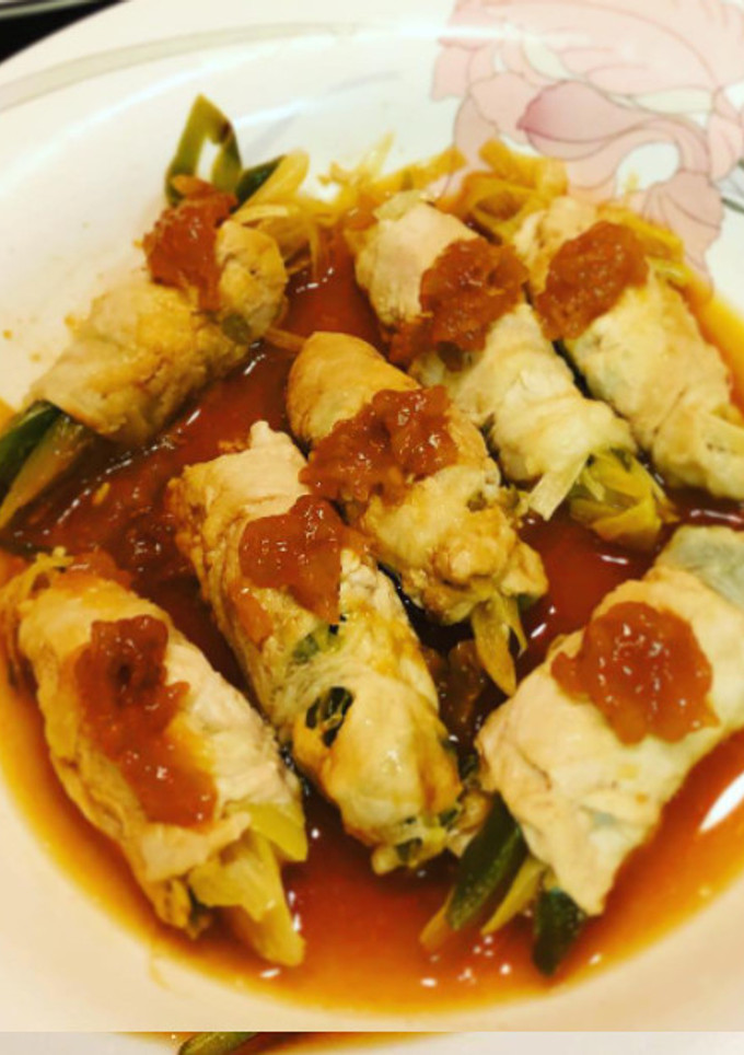 長ネギの肉巻き　梅肉ソース-レシピのメイン写真