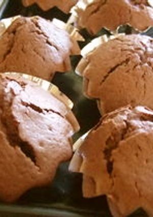 サラダ油でふんわり軽い　チョコマフィン-レシピのメイン写真