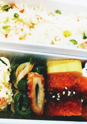 中学生ハムカツ弁当♡-レシピのメイン写真