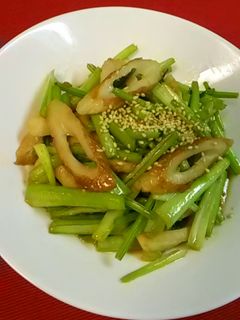 かぶの茎とちくわのオイスター炒め物-レシピのメイン写真