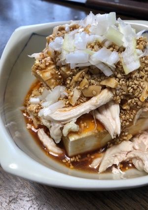 筋肉飯 よだれ鶏麻婆豆腐(コンビニ再現)-レシピのメイン写真