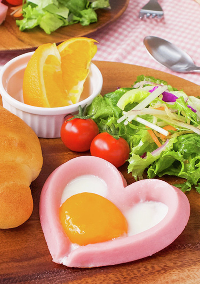 ホモソーセージのハートの目玉焼き-レシピのメイン写真