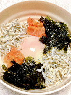 温泉卵DE作る!しらす・明太子ご飯!-レシピのメイン写真