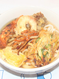えびとまいたけ天のかけうどん-レシピのメイン写真
