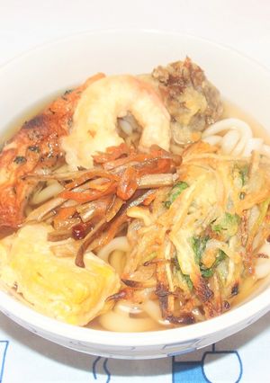 えびとまいたけ天のかけうどん-レシピのメイン写真
