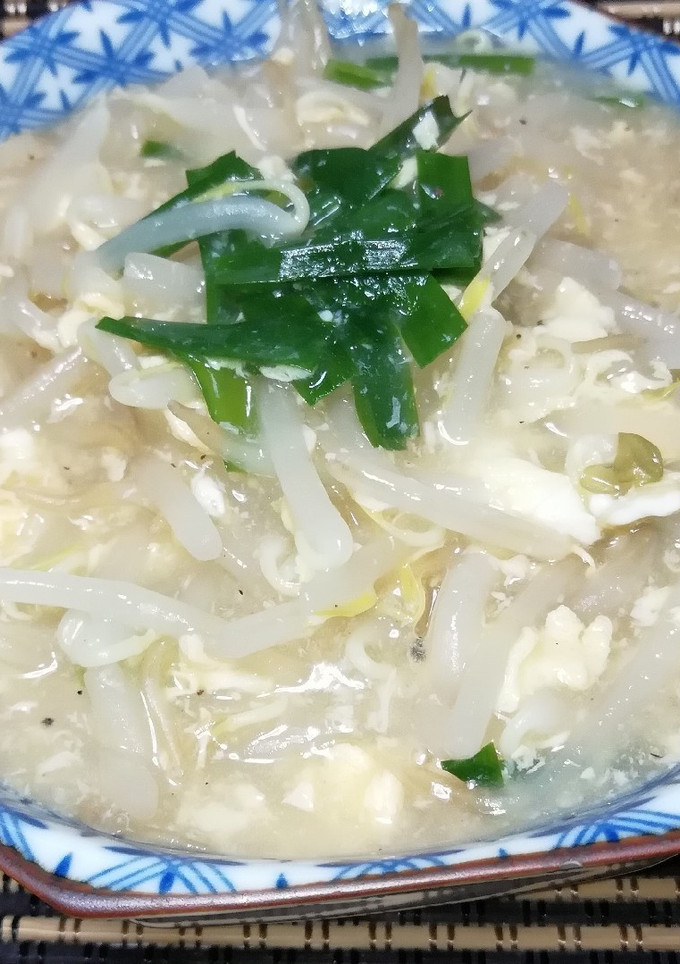 もやしとニラの中華風スープ風-レシピのメイン写真