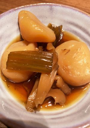山菜☆ふき_玉こんにゃくとキノコ-レシピのメイン写真