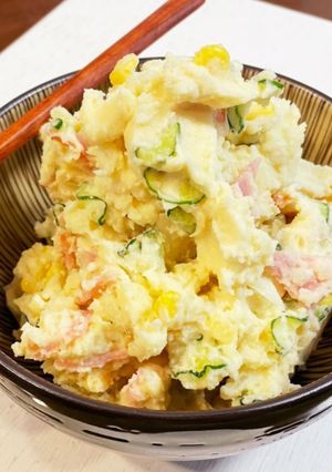 缶汁ごと！！コーンで甘いポテトサラダ-レシピのメイン写真