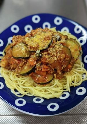 ズッキーニのボロネーゼパスタ-レシピのメイン写真