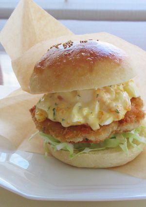 〖 海老カツバーガー　レモンペッパー味〗-レシピのメイン写真