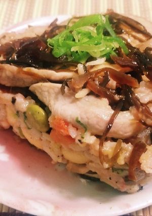 肉巻き(おにぎり埋込豚肉 生姜昆布佃煮)-レシピのメイン写真