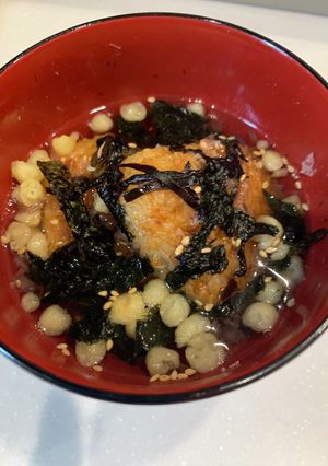 市販の焼きおにぎりで、簡単☆天茶漬け-レシピのメイン写真