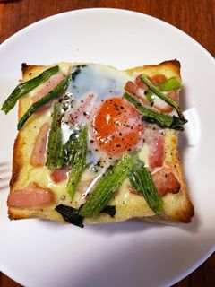 ほうれん草ベーコントースト-レシピのメイン写真