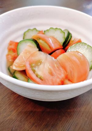 トマトときゅうりの甘めの酢の物-レシピのメイン写真