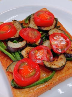 夏野菜のカレーマヨトースト-レシピのメイン写真