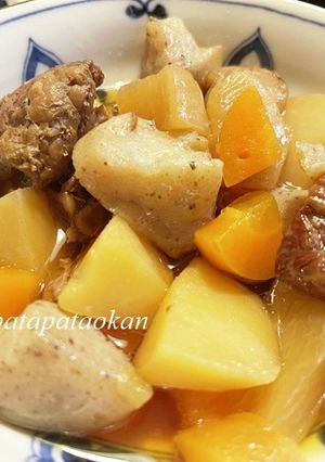 牛筋肉と根菜の煮込み-レシピのメイン写真