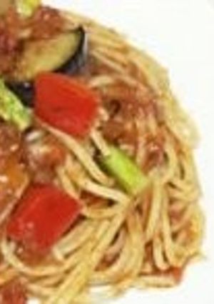 彩り野菜のミートスパゲッティ-レシピのメイン写真