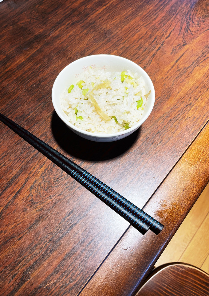 剥き枝豆と根生姜の炊き込みご飯-レシピのメイン写真