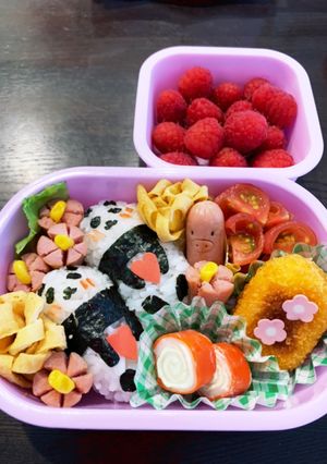 照れパンダキャラ弁☆幼稚園用☆2歳3ヶ月-レシピのメイン写真