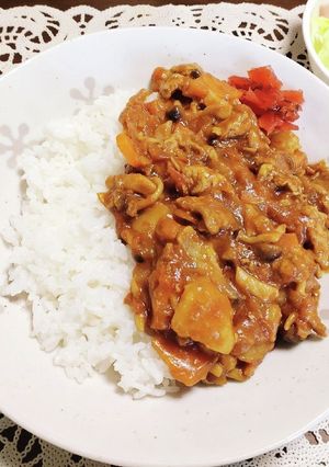 無水鍋でカレー(*´∀｀*)覚え書き-レシピのメイン写真