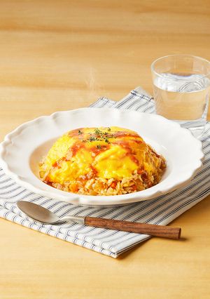 万能味ソースでレンチンふわとろオムライス-レシピのメイン写真